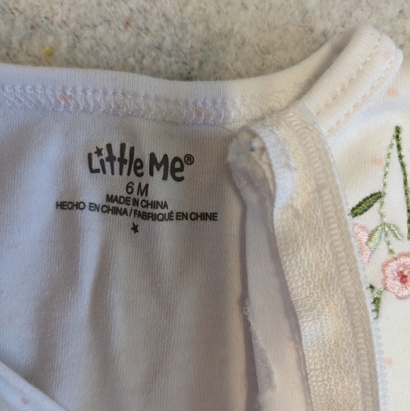 *4/$20* Baby girl 2 way zipper footed sleeper - Picture 3 of 5